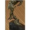 Image 4 : Signed Bugatti Male Deer Stag Buck Jumping Bronze Sculpture Wild Life Statue Art