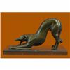 Image 1 : Signed Greyhound Racing Dog Bronze Sculpture Lost Wax Hot Cast Figurine Figure