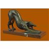 Image 3 : Signed Greyhound Racing Dog Bronze Sculpture Lost Wax Hot Cast Figurine Figure