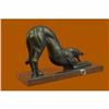 Image 4 : Signed Greyhound Racing Dog Bronze Sculpture Lost Wax Hot Cast Figurine Figure
