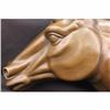Image 3 : BEAUTIFUL PURE BRONZE MOUNTED HORSE STATUE BUST FIGURE SCULPTURE HOT CAST ART