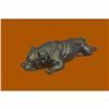 Image 3 : Adorable Sweet Little Bulldog Bronze Sculpture Statue Figurine Figure Home Deco