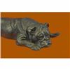 Image 5 : Adorable Sweet Little Bulldog Bronze Sculpture Statue Figurine Figure Home Deco
