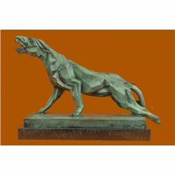 Miguel Lopez Modern Art Abstract Jaguar Panther Cougar Lion Bronze Sculpture Sale