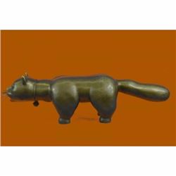 Handcrafted Large Botero Cat Gato Feline Animal Bronze Sculpture Figurine Figure