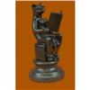 Image 4 : Charming Handcrafted Cat with Baby Telling Stories Bronze Sculpture Figurine Art