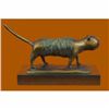 Image 1 : Signed Fernando Botero Fat Cat Bronze Abstract Modern Art Sculpture Statue Decor