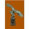 Image 3 : Signed Extra Large American Eagle Green Patina with Spread Wings Bronze Statue