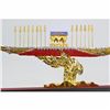Image 5 : 24K Gold Bronze Extra Large Chinese Ship with Ruby Sapphire Jewelry Sculpture NR