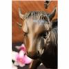 Image 3 : Abstract Botero Young Woman Rides a Bull Bronze Marble Sculpture Statue