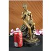 Image 2 : Signed Nude Erotic Model Portrait Bronze Statue Marble Base