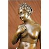 Image 3 : Signed Nude Erotic Model Portrait Bronze Statue Marble Base