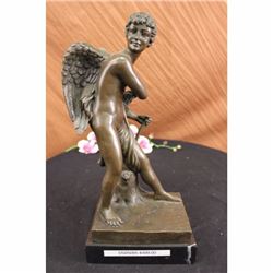 Signed Canova Valentine Cupid Eros Bronze Sculpture art