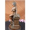Image 5 : Original French Jean Patou Nude Model Poising on A Chest Bronze Marble