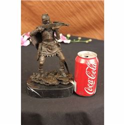 Japanese Warrior Bronze Sculpture by Kamiko Figurine