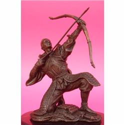 Ancient Samurai Warrior Bronze Sculpture Figurine Art