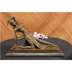 Art Deco Show Girl Dancer Bronze Sculpture Figurine