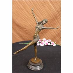 Signed Chiparus Free Floating Dancer Bronze Figurine