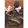 Image 4 : CHIPARUS VINTAGE ART DECO LADY AND THE PARROT BRONZE/MARBLE SCULPTURE
