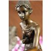 Image 5 : CHIPARUS VINTAGE ART DECO LADY AND THE PARROT BRONZE/MARBLE SCULPTURE
