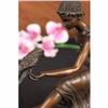 Image 6 : CHIPARUS VINTAGE ART DECO LADY AND THE PARROT BRONZE/MARBLE SCULPTURE