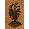 Image 1 : Art Deco Flair Dancer Bronze Sculpture by~Chiparus~Statue Marble Figurine Decor
