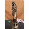 Image 2 : Sign Mirval Native American Girl Bronze Sculpture