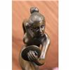Image 3 : Signed Nude Girl Dancing Bronze Marble Statue
