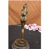 Image 4 : Signed Nude Girl Dancing Bronze Marble Statue