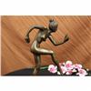 Image 5 : Signed Nude Girl Dancing Bronze Marble Statue
