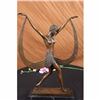Image 1 : Art Deco ~C. Mirval~Ribbon Dancer Bronze Figurine Marble Figure Nouveau