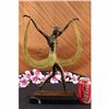 Image 1 : Art Deco Signed By Mirval Ribbon Dancer Bronze Sculpture Statue Figure