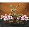 Image 1 : Orig. Signed Jean Patou Gilt Flirty Dancer Bronze Figurine