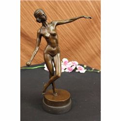 Nude Girl Ball Player Signed by Russian Artist Tourgueneff