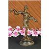Image 1 : Signed Mirval Signed Bronze Statue Art Deco Dancer Sculpture Figurine