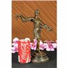 Image 2 : Signed Mirval Signed Bronze Statue Art Deco Dancer Sculpture Figurine