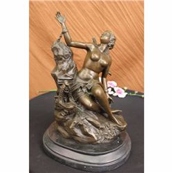 Nude Nymph Bronze Sculpture Statue Art Deco Figure ART Figurine