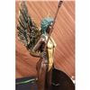 Image 4 : 20 TALL VIKING WARRIOR BRONZE MARBLE SCULPTURE