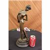 Image 2 : Signed Gerome The Ballplayer Nude Girl Bronze Statue Sculpture Figure