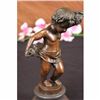 Image 2 : Sign Moreau Bronze Marble Bookend Boy Book Sculpture Statue Figure Figurine