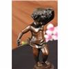 Image 5 : Sign Moreau Bronze Marble Bookend Boy Book Sculpture Statue Figure Figurine