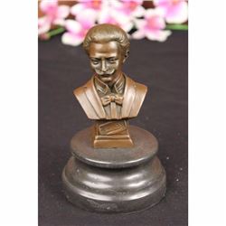 100% Real Bronze Austrian composer Johann Strauss Marble Sculpture statue