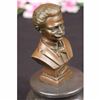 Image 4 : 100% Real Bronze Austrian composer Johann Strauss Marble Sculpture statue
