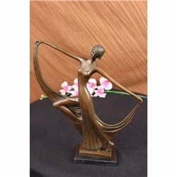 ART NOUVEAU SIGNED MILO BRONZE MODEL DANCER STATUE FIGURINE FIGURE
