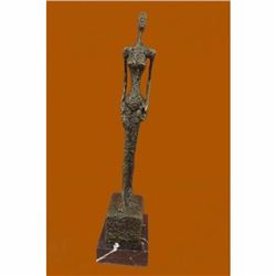 Hot Cast Gia Abstract Modern Art Female Bronze Sculpture Marble Base Figurine Fi