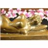 Image 3 : SIGNED HOTCAST NUDE DECO BRONZE STATUE GIRL