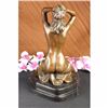 Image 4 : SOLID BRONZE EROTIC SCULPTURE. ABSTRACT ART DECO NOUVEAU NUDE FIGURINE FIGURE NR