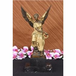 Signed Moreau Beautiful Angel sits on Celestial Throne B