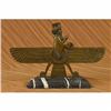 Image 4 : Art Deco Persian Warrior King Bronze Sculpture Statue Marble Base Figurine Decor