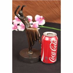 BRONZE ART DECO SIGNED DH CHIPARUS CLASSICAL LADY SCULPTURE